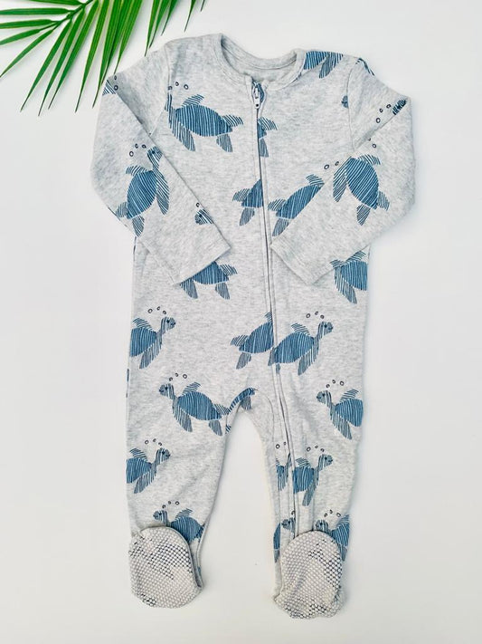 George Zipped Turtle Sleepsuit