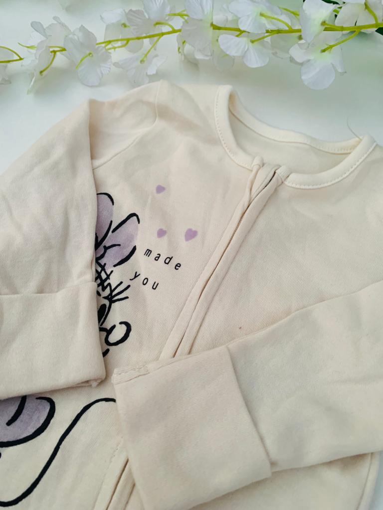 George Mini Mouse on Grey Sleepsuit