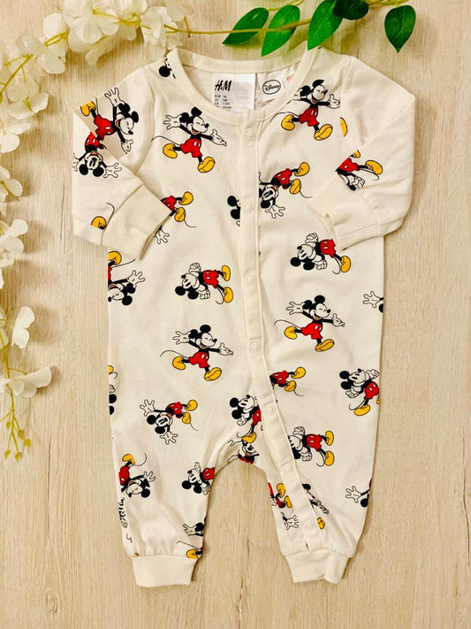 H&M Printed Mickey Mouse Sleepsuit