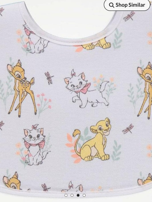 George Pack of 5 Bambi Print feeding Bibs