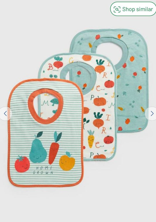 George Pack of 3 Feeding Pop Up Bibs