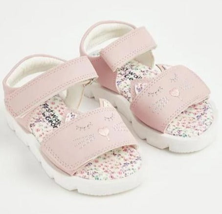George Cat Face Floral Sandals