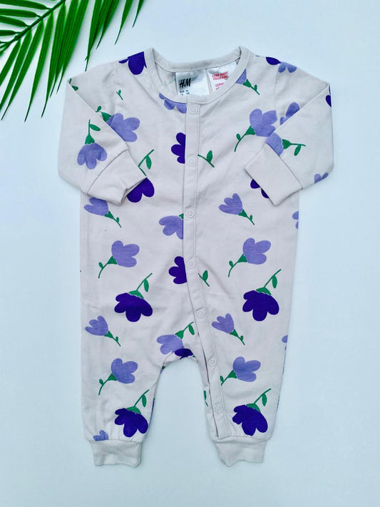 H&M Printed Floral Sleepsuits