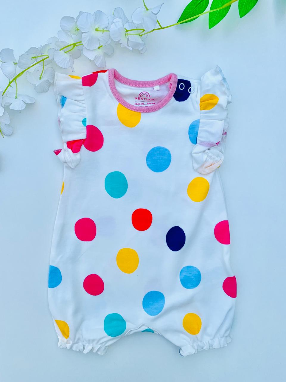 Next Printed Colourful  Dots Romper