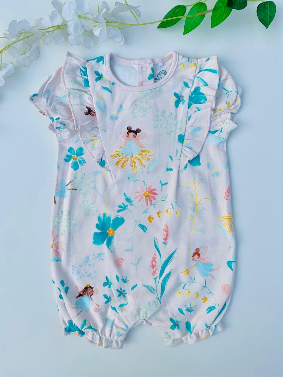 Next Printed Flowers Pink Romper