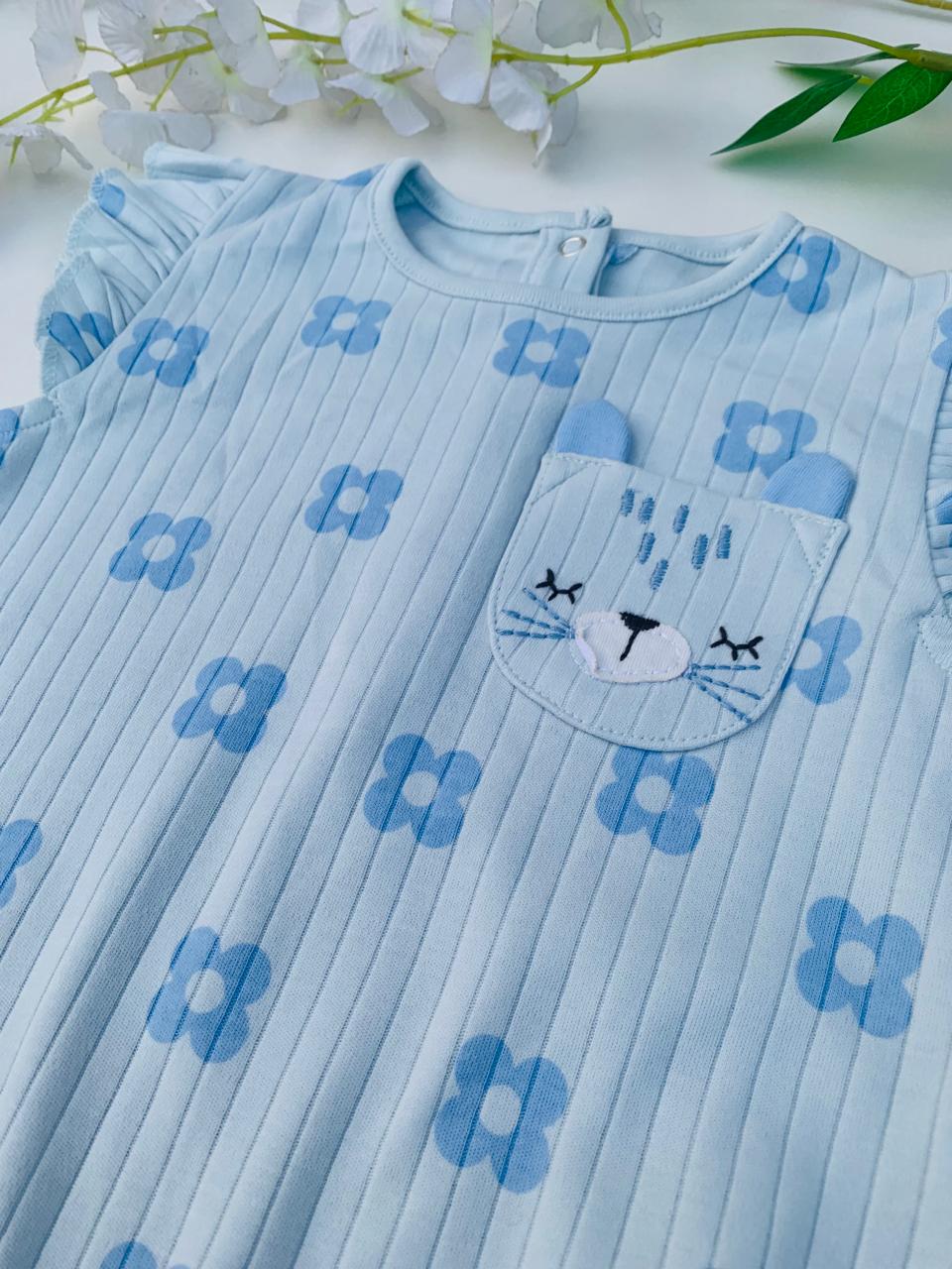 Next Printed Cat Face Romper