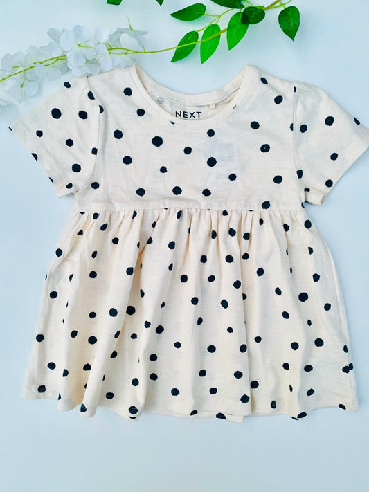 Next Cream polka dots shirt