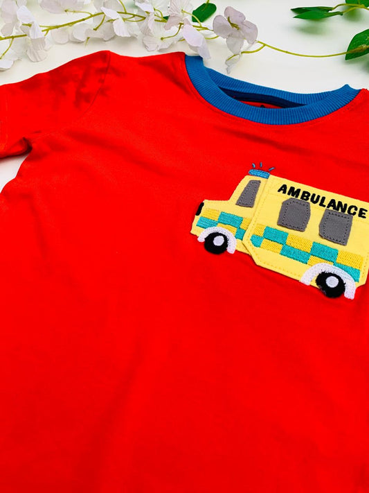Next Embroided Ambulance Shirt & Shorts Set
