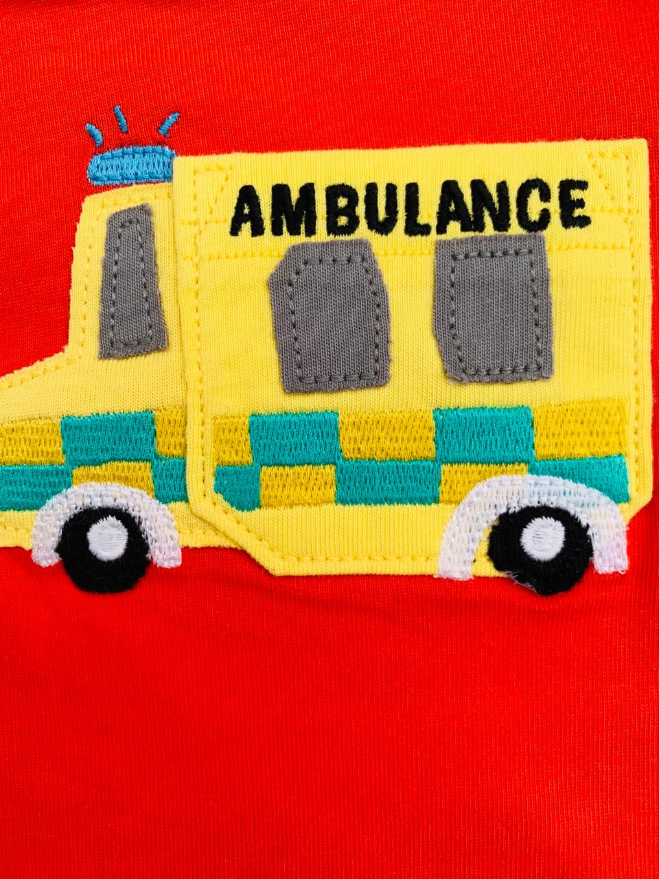 Next Embroided Ambulance Shirt & Shorts Set