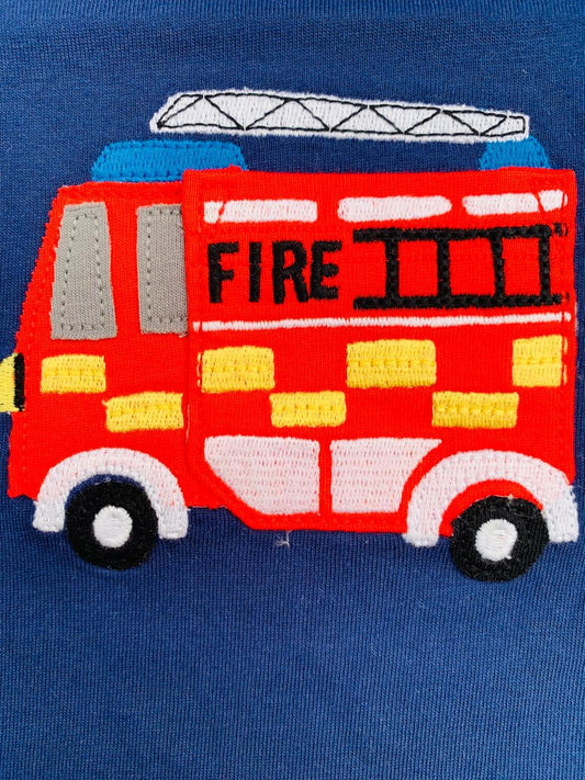 Next Embroided Fire Shirt & Shorts Set