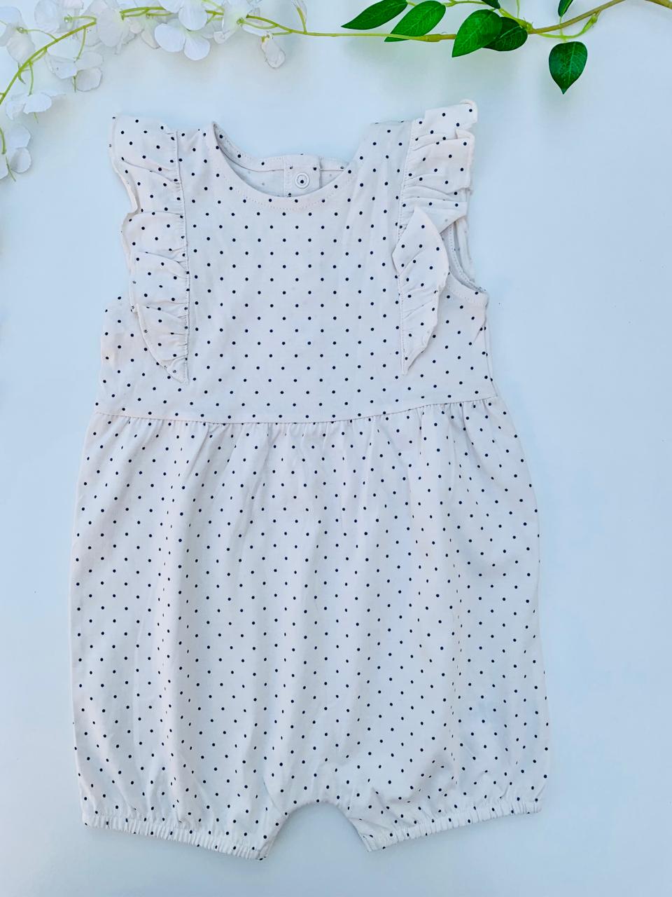 George Printed White Dots Romper