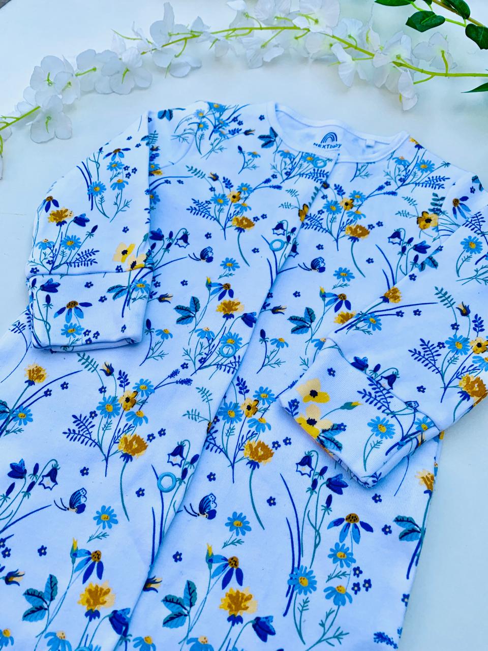 Next Printed Flowers Sleepsuit