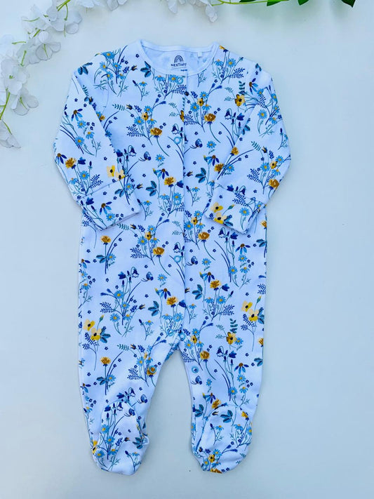 Next Printed Flowers Sleepsuit