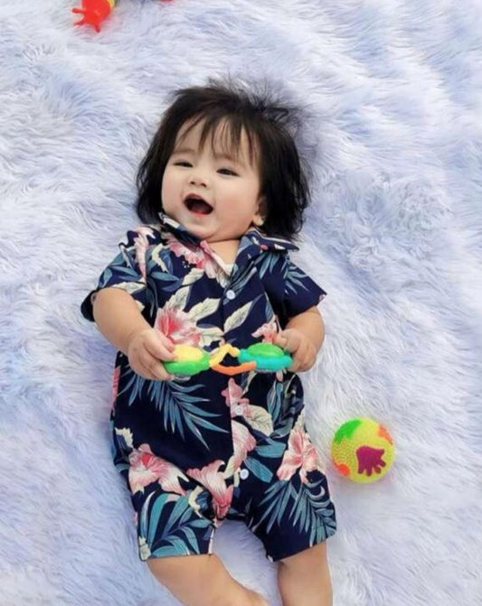 SHEIN Tropical Print Romper