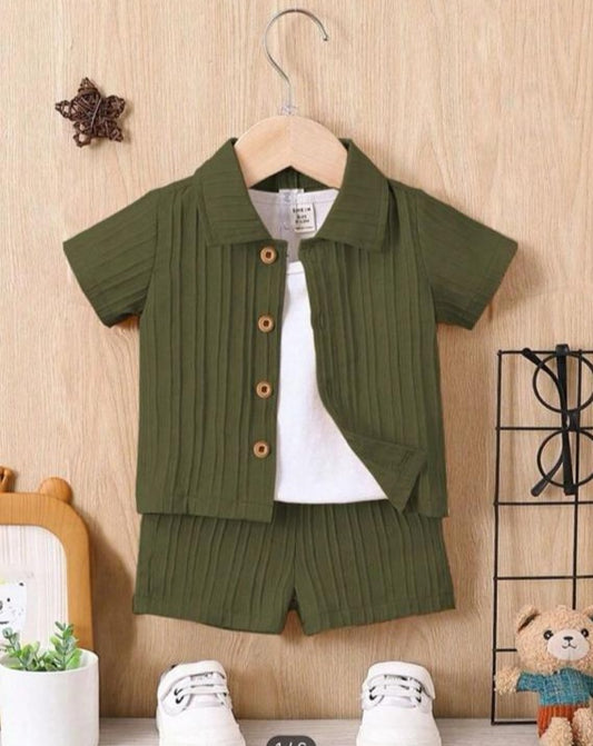 SHEIN Solid Shirt & Shorts Set