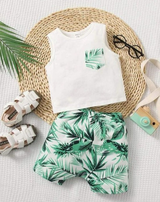 SHEIN Tropical Shirt & Shorts Set