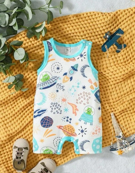 SHEIN Space Print Romper