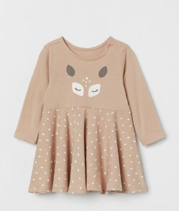 H&M Printed Deer Face Frock