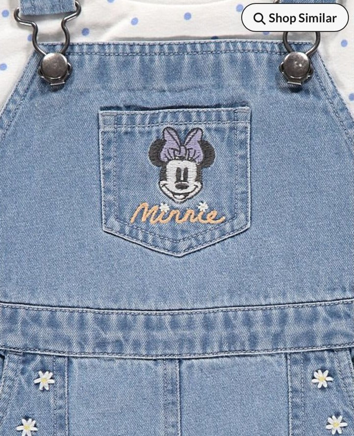 George Embroidered Minnie mouse Dungarees