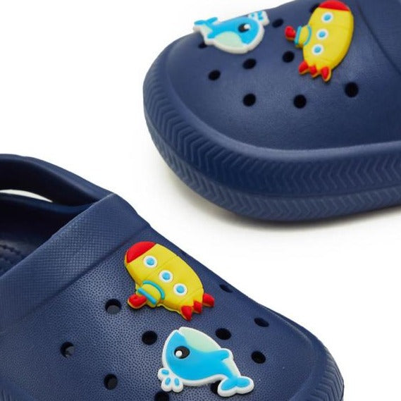 R&B Fish Blue Crocs