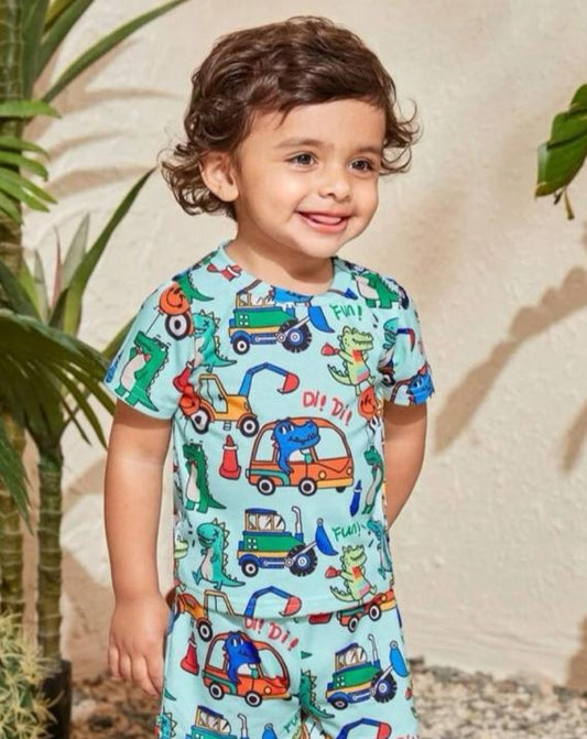 SHEIN "FUN" Shirt & Shorts Set