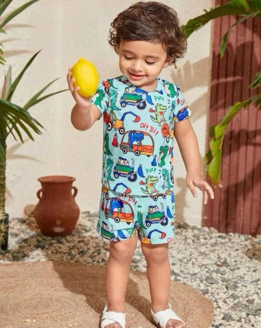 SHEIN "FUN" Shirt & Shorts Set