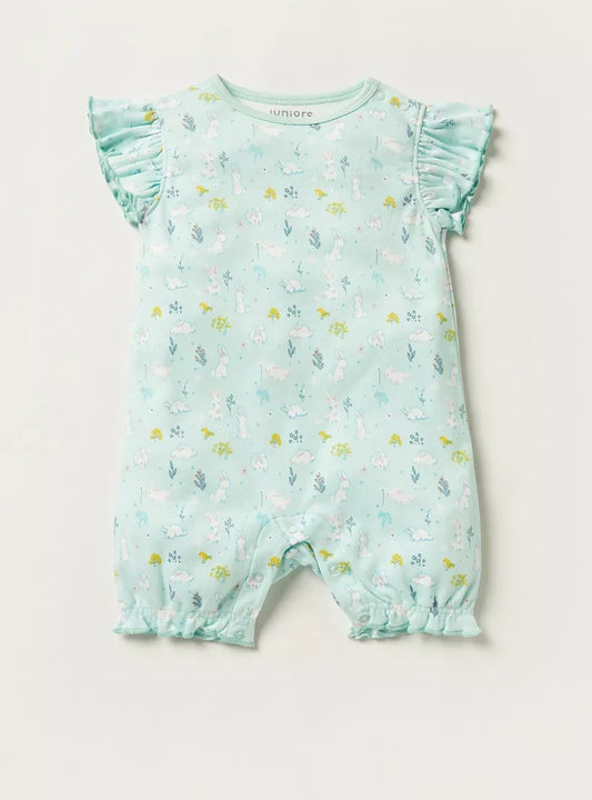 Juniors Bunny on blue Romper