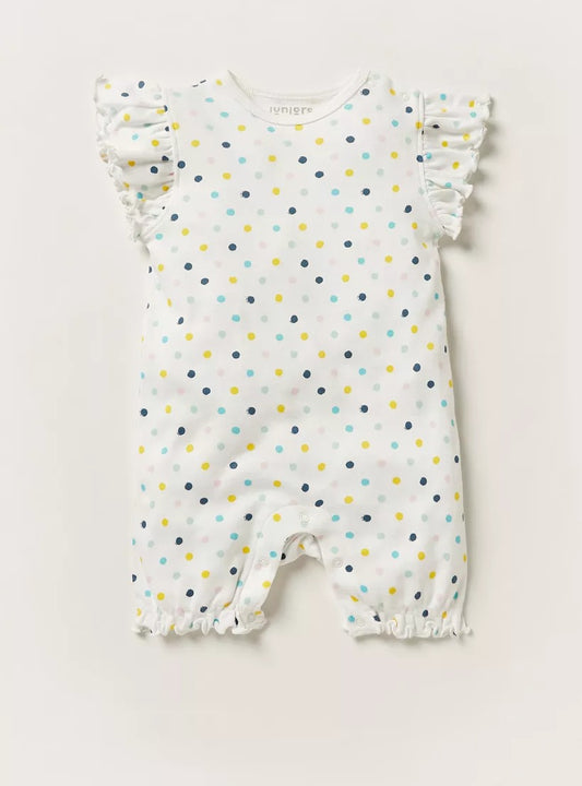 Juniors Dots on White Romper