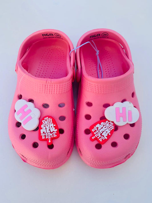 R&B Hi Pink Crocs