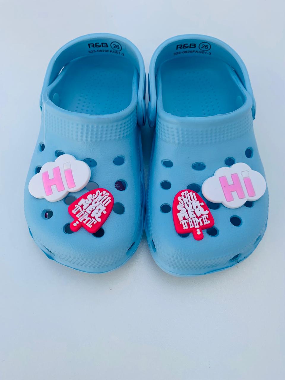 R&B Hi Blue Crocs