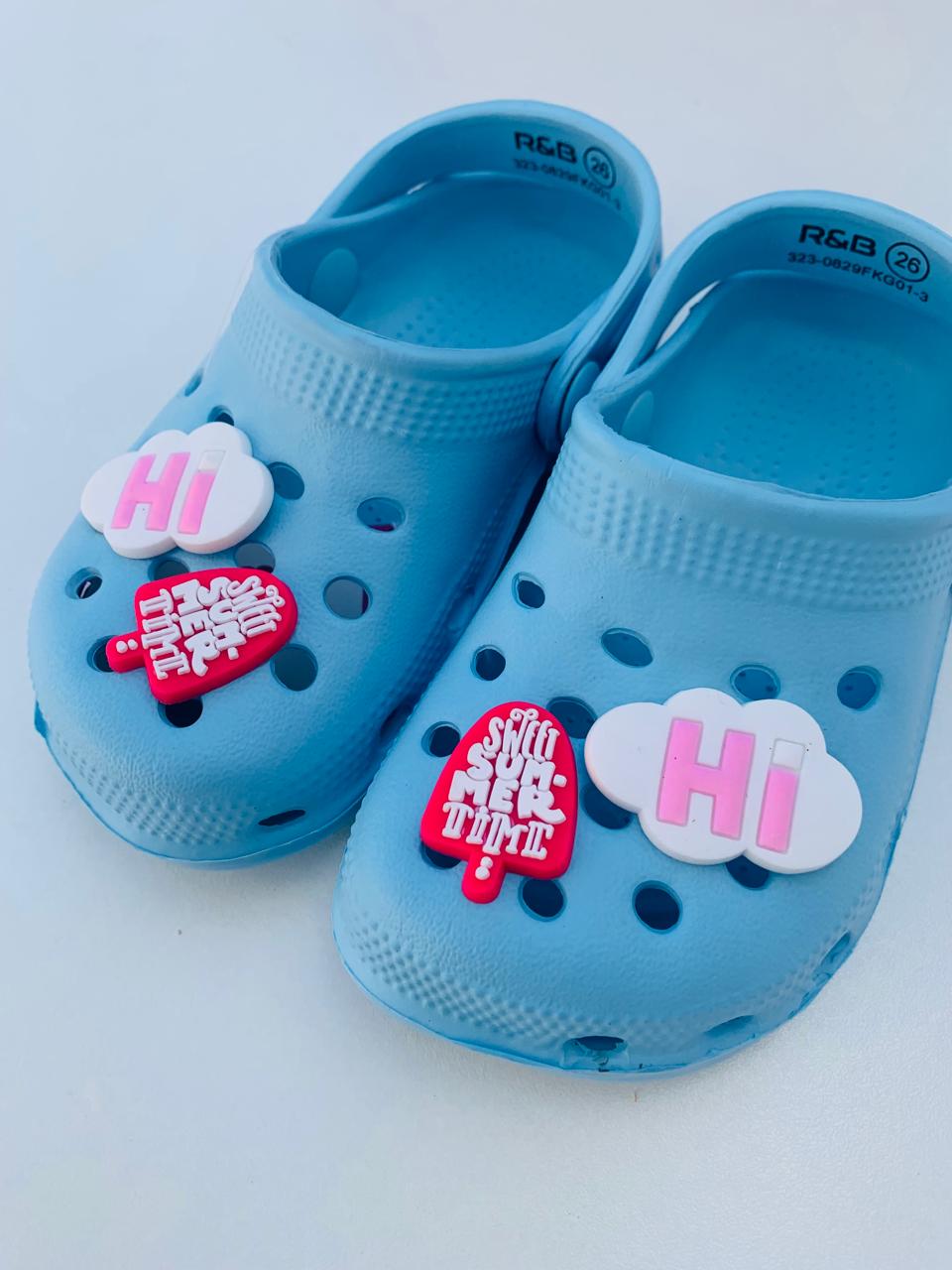 R&B Hi Blue Crocs