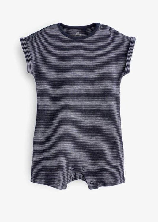 Next Printed Navy Blue Romper