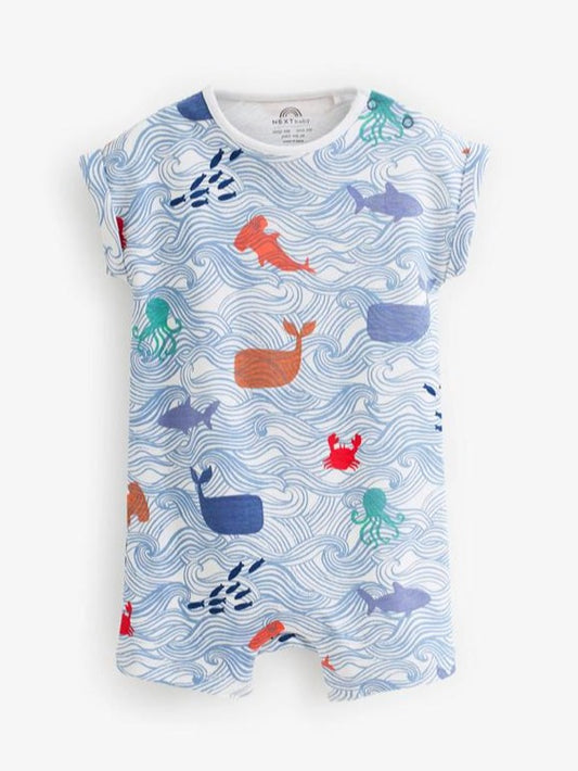Next Printed Whale Romper