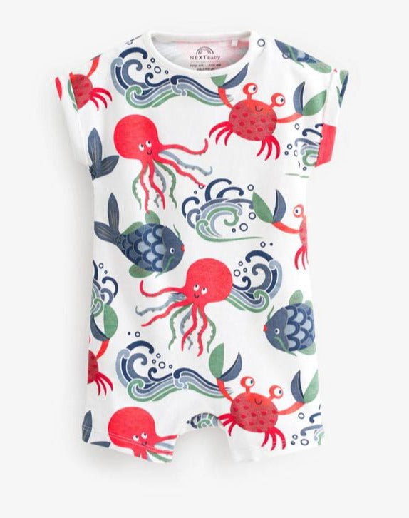 Next Printed Whale Romper