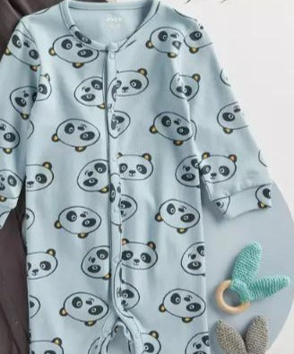 Max Printed Panda Sleepsuit