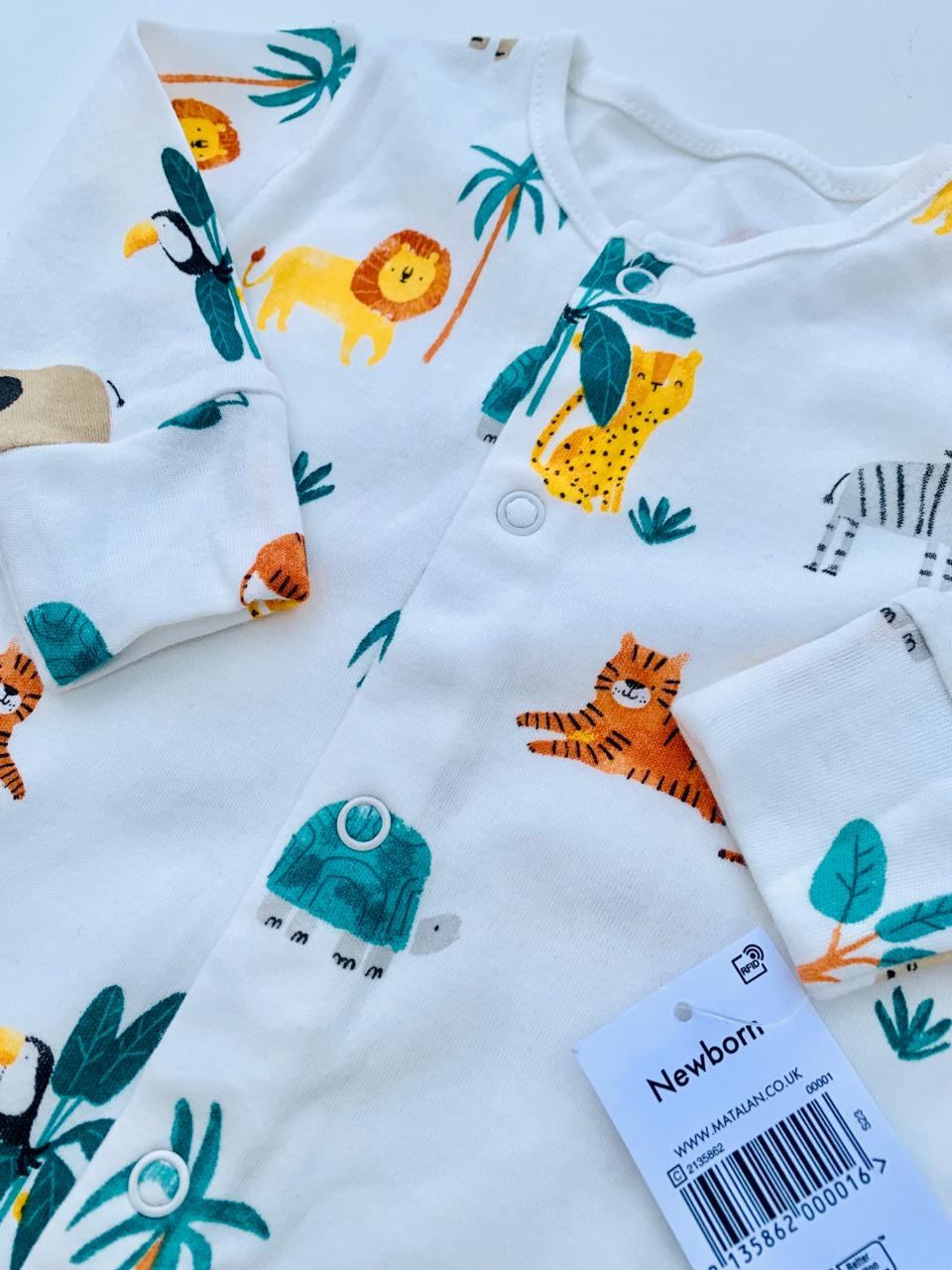 Matalan Animals Print Sleepsuit