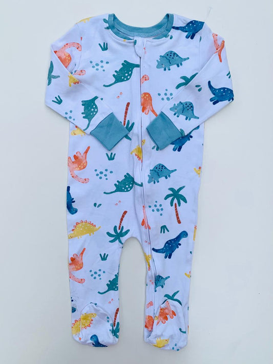 Matalan Printed Dino Sleepsuit