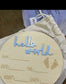 SHEIN "Hello World " Blue wooden Prop