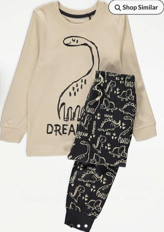 George Printed Dinosaurs Shirt & Trouser Set