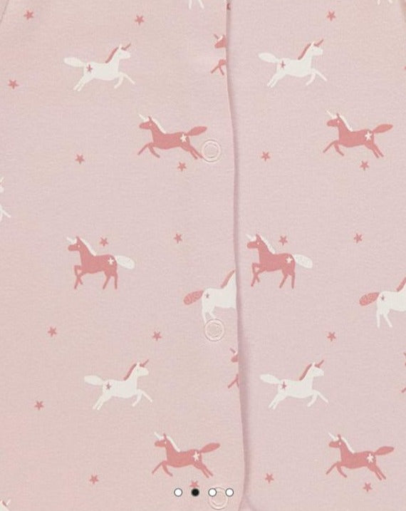 Pack of 3 printed Unicorn and Stars Sleepsuits