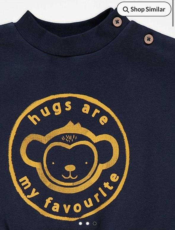 George "Hugs are my Favourite" Sweatshirt & Trouser Set