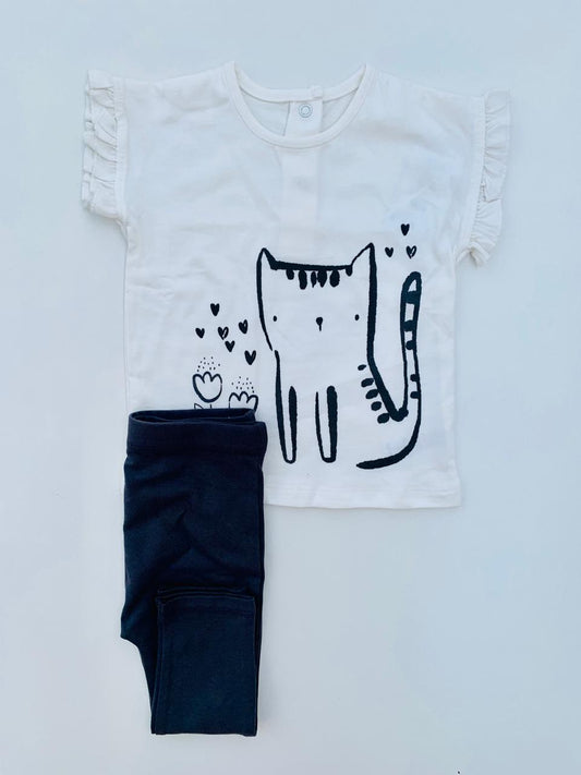 George Printed Cat Shirt & trouser Set