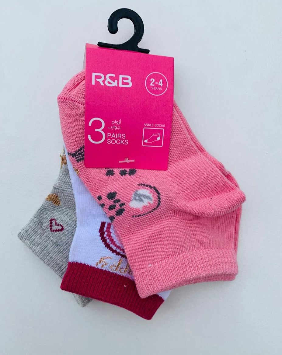 R&B Pack of 3 Socks