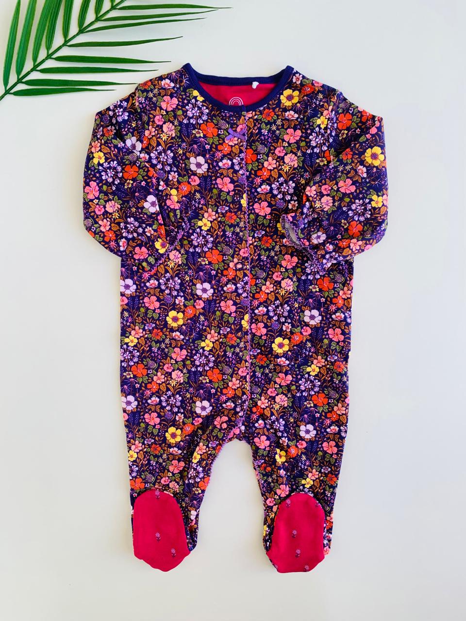 Next Printed Flowers Sleepsuit