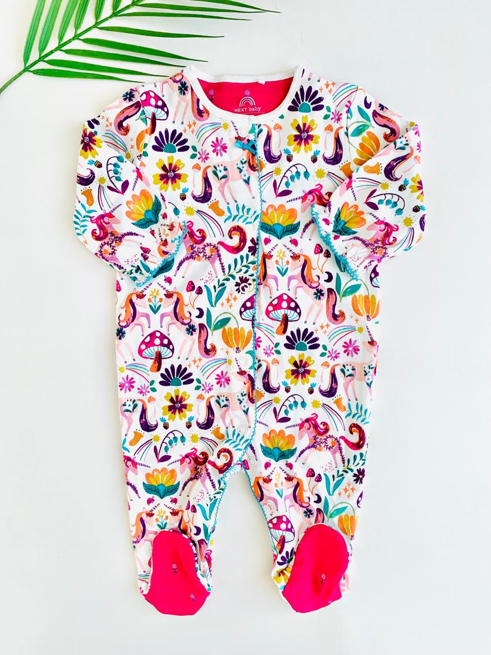 Next Printed Flowers Sleepsuit