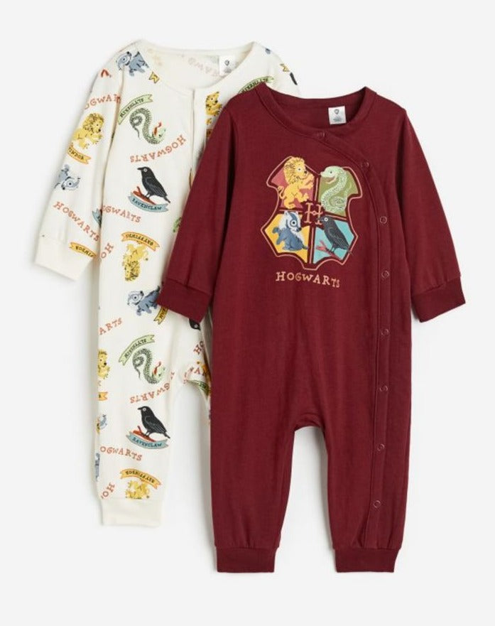 H&M Pack of 2 "Hogwarts" Sleepsuits