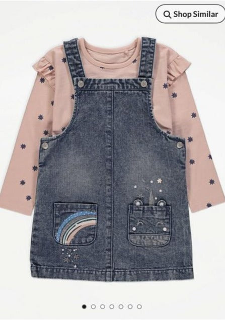 George Denim Embroidered Frock