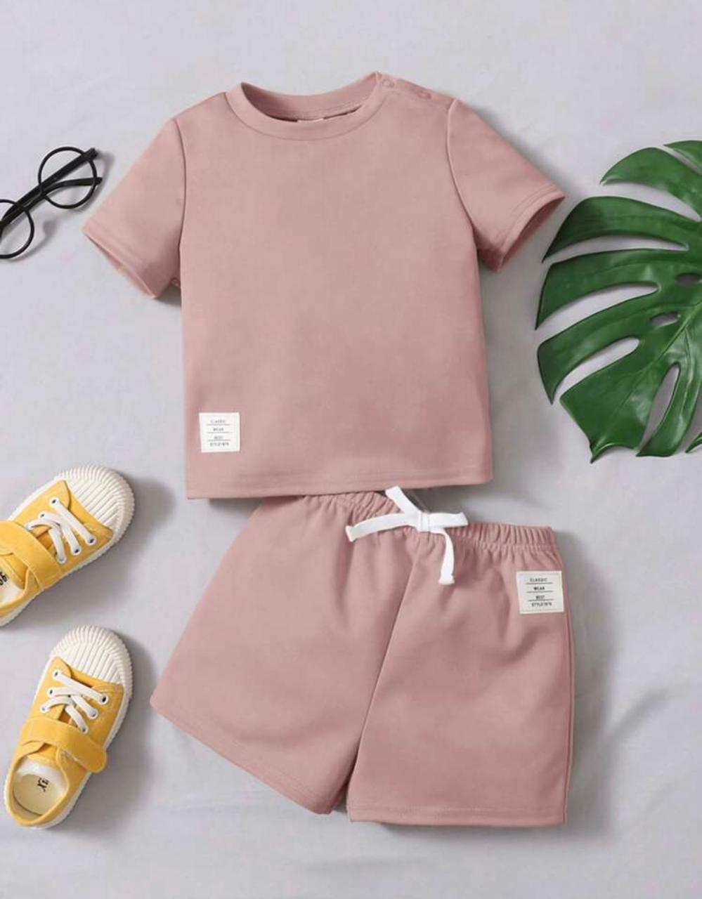 SHEIN Solid Shirt & Shorts Set