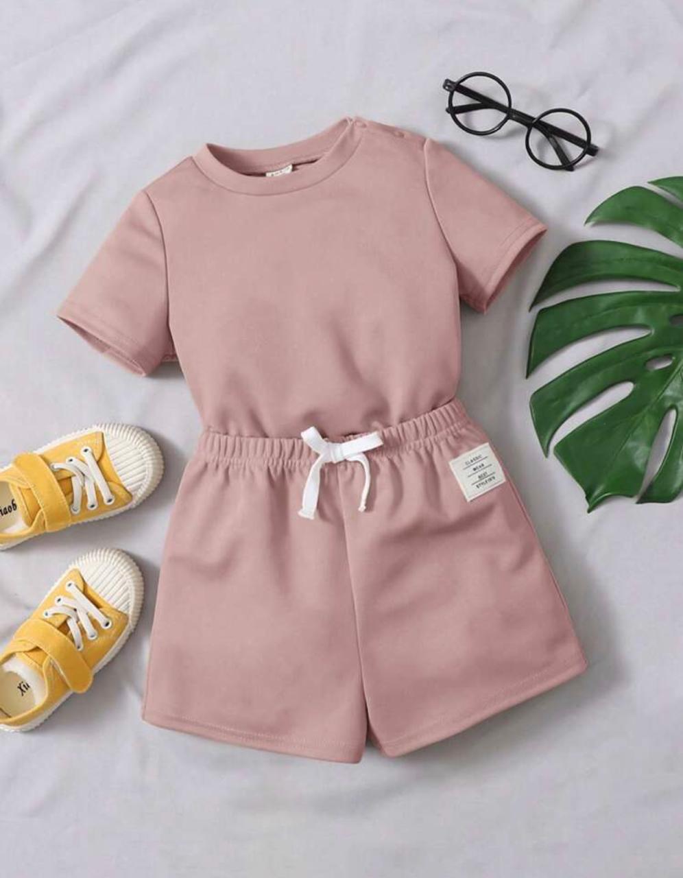 SHEIN Solid Shirt & Shorts Set