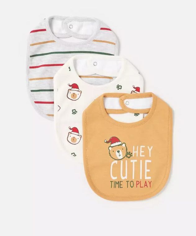 MAX Pack Of 3 "Hey Cutie" Bibs